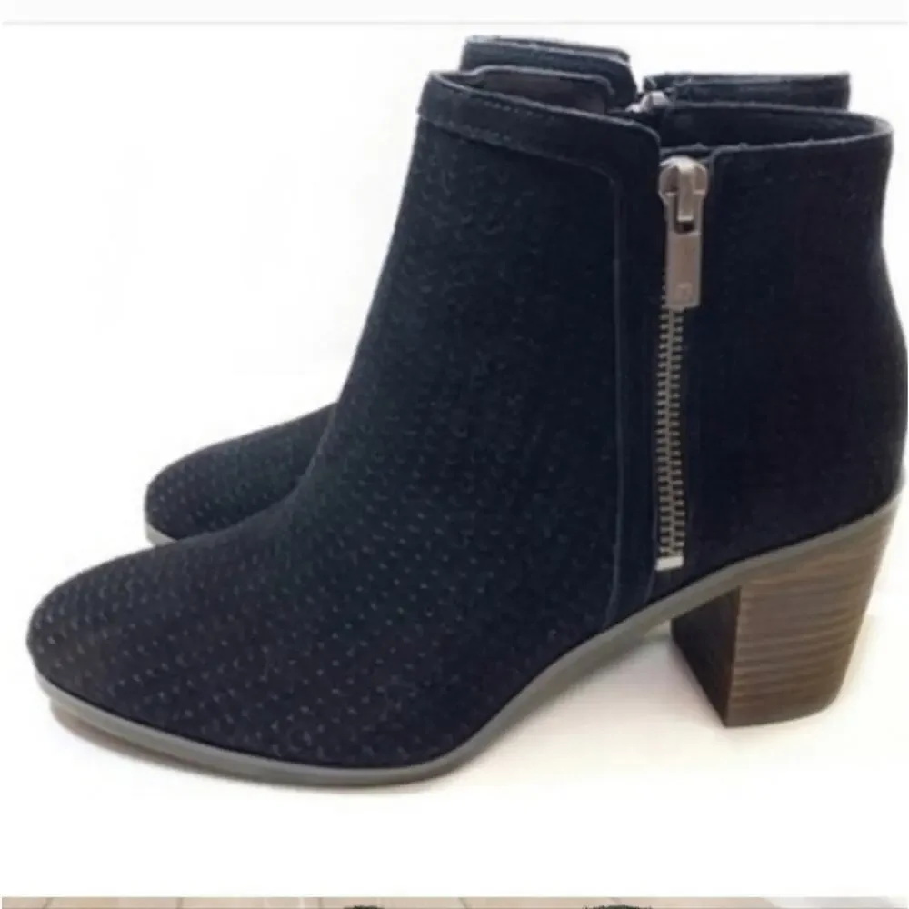 Lucky Brand Black Suede Ankle Boot Size 8